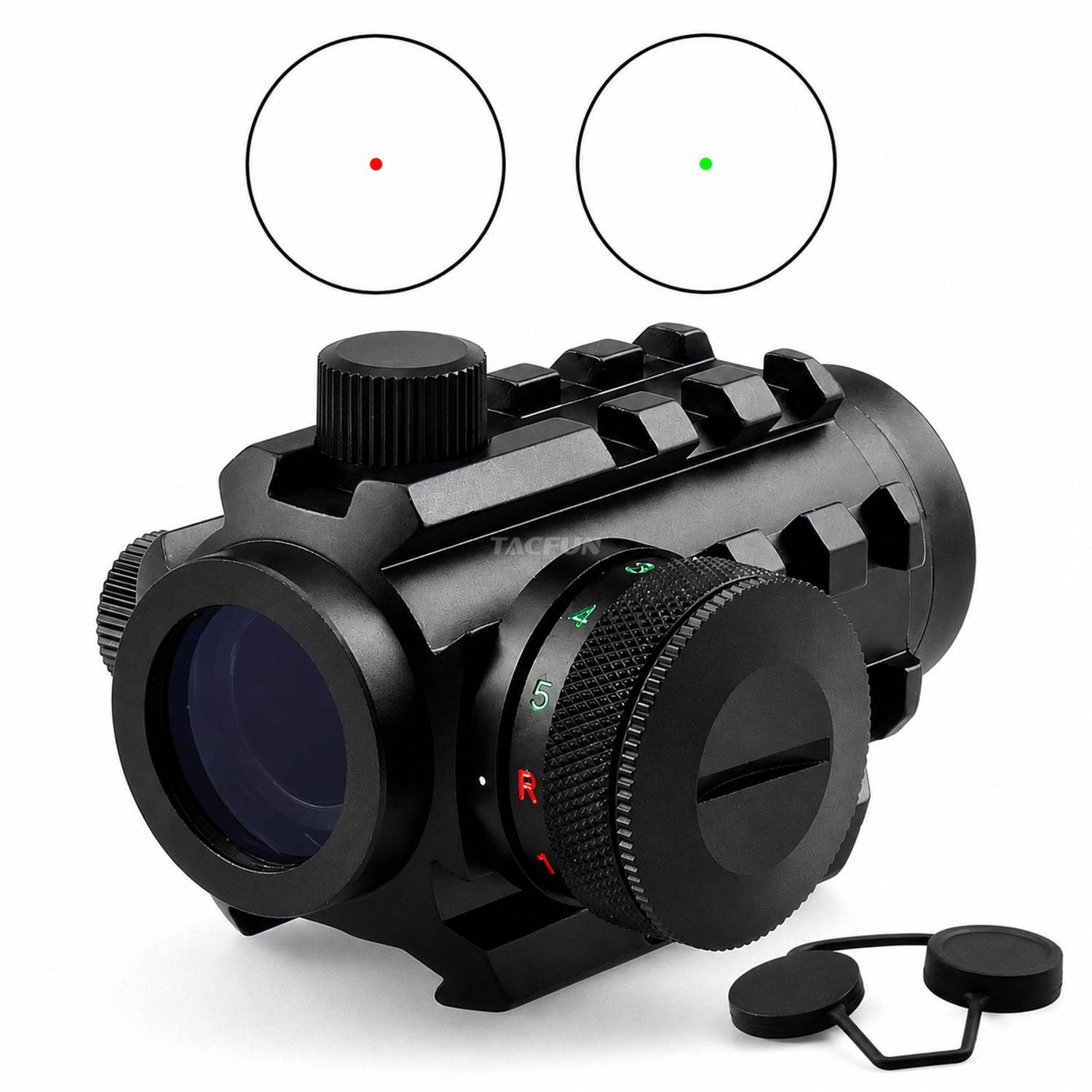 Red & Green Dot Reflex Sight Compact 1x20 Dual Illuminated /w 5-rail
