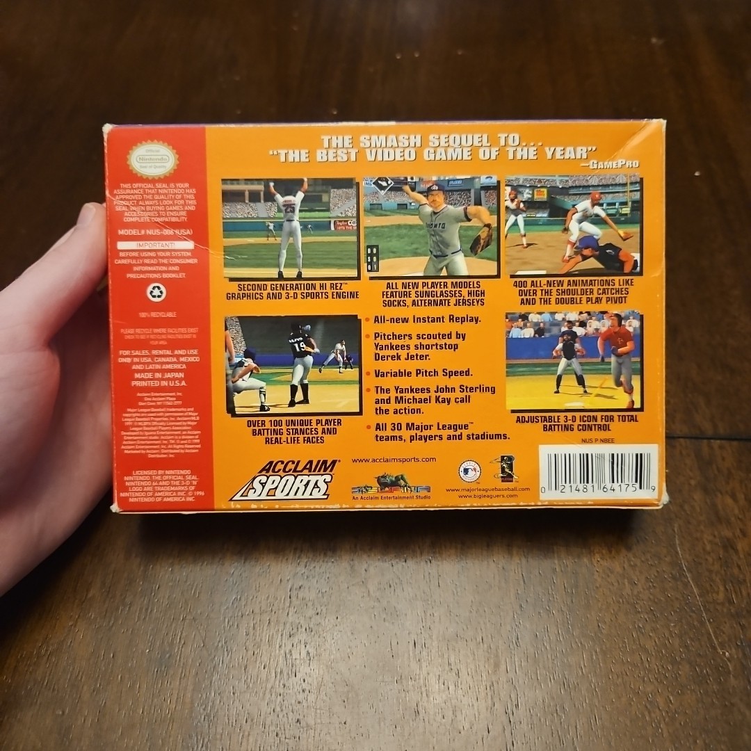 All-Star Baseball 2000 (Nintendo 64, N64) - Complete CIB - Tested - Authentic