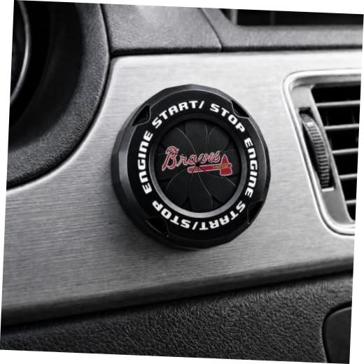 Car Engine Start/Stop Button Cover for Atlanta Braves Gift, Interior Decor Bravs