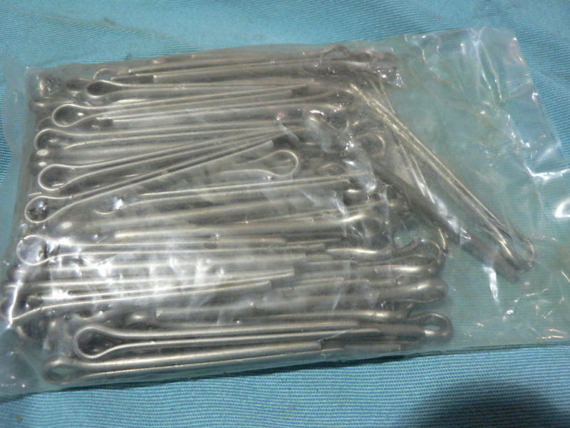 100 NICKEL OVERALL COTTER PINS 1.875 LENGTH 0.146 DIAMETER