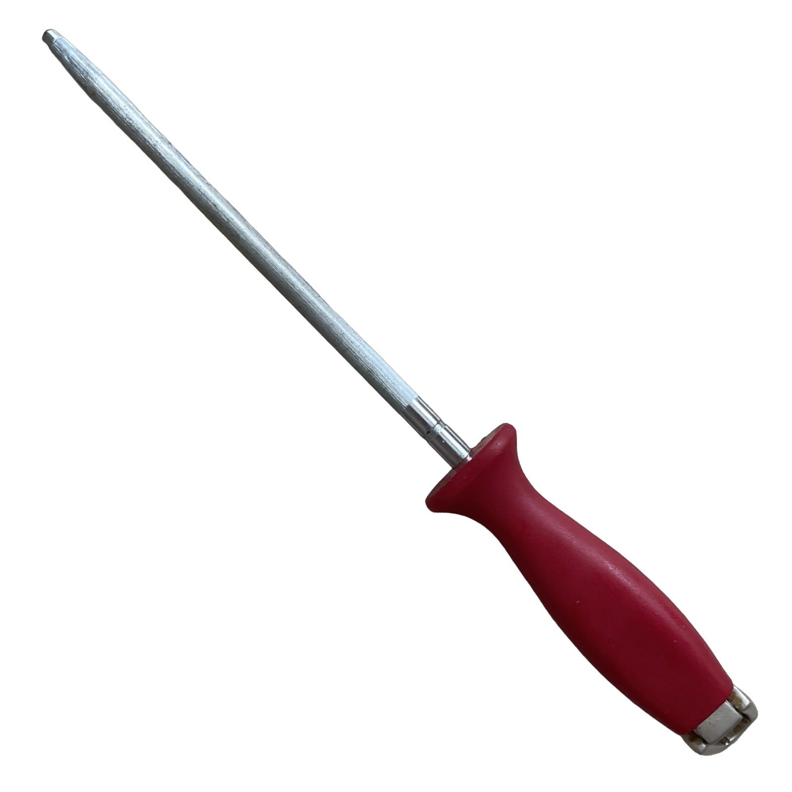 Knife Sharpening Steel Professional Carbon Steel Rod Red 14”
