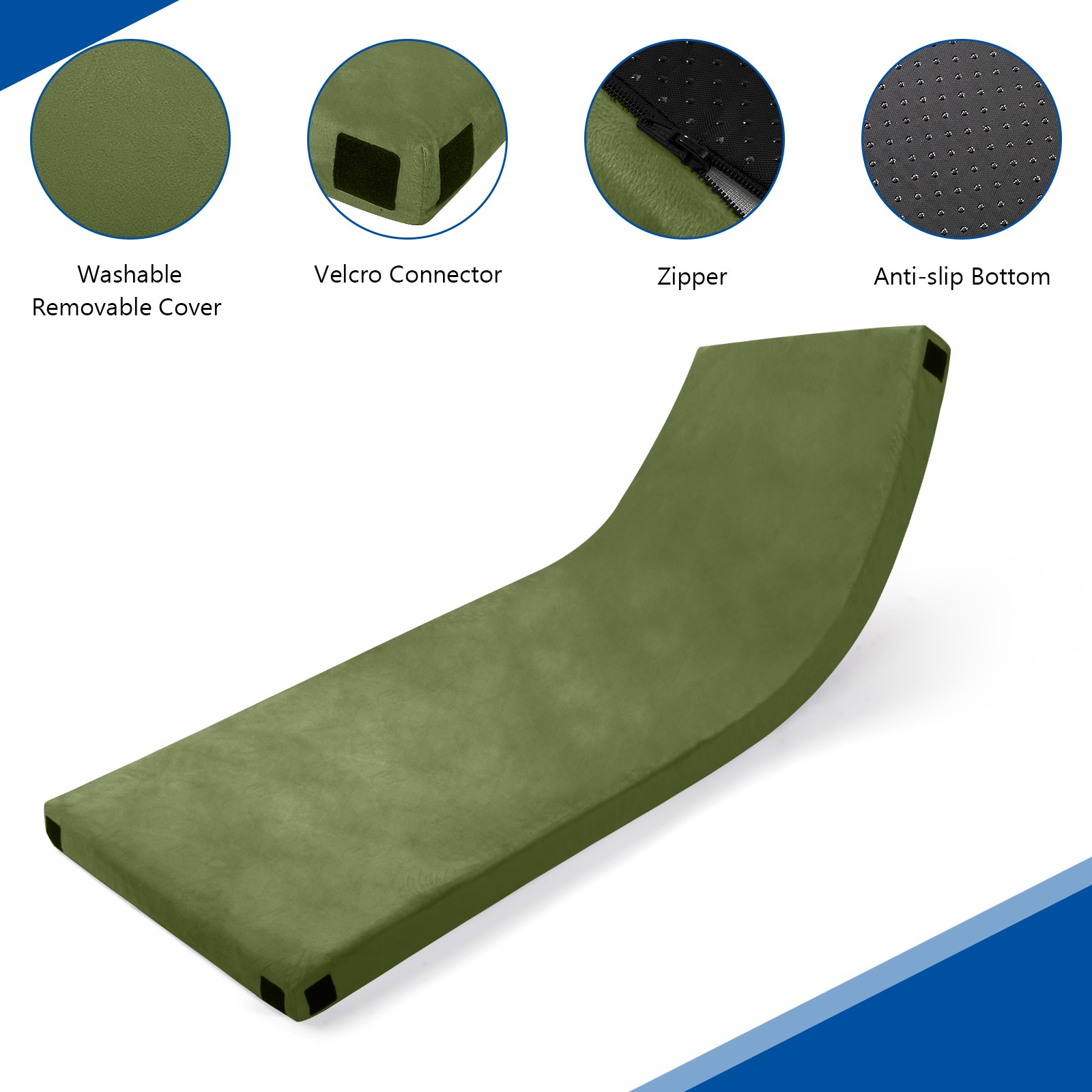 Thick Memory Foam Camping Mattress Sleeping Pad Portable with Bag, Car Tent Cot