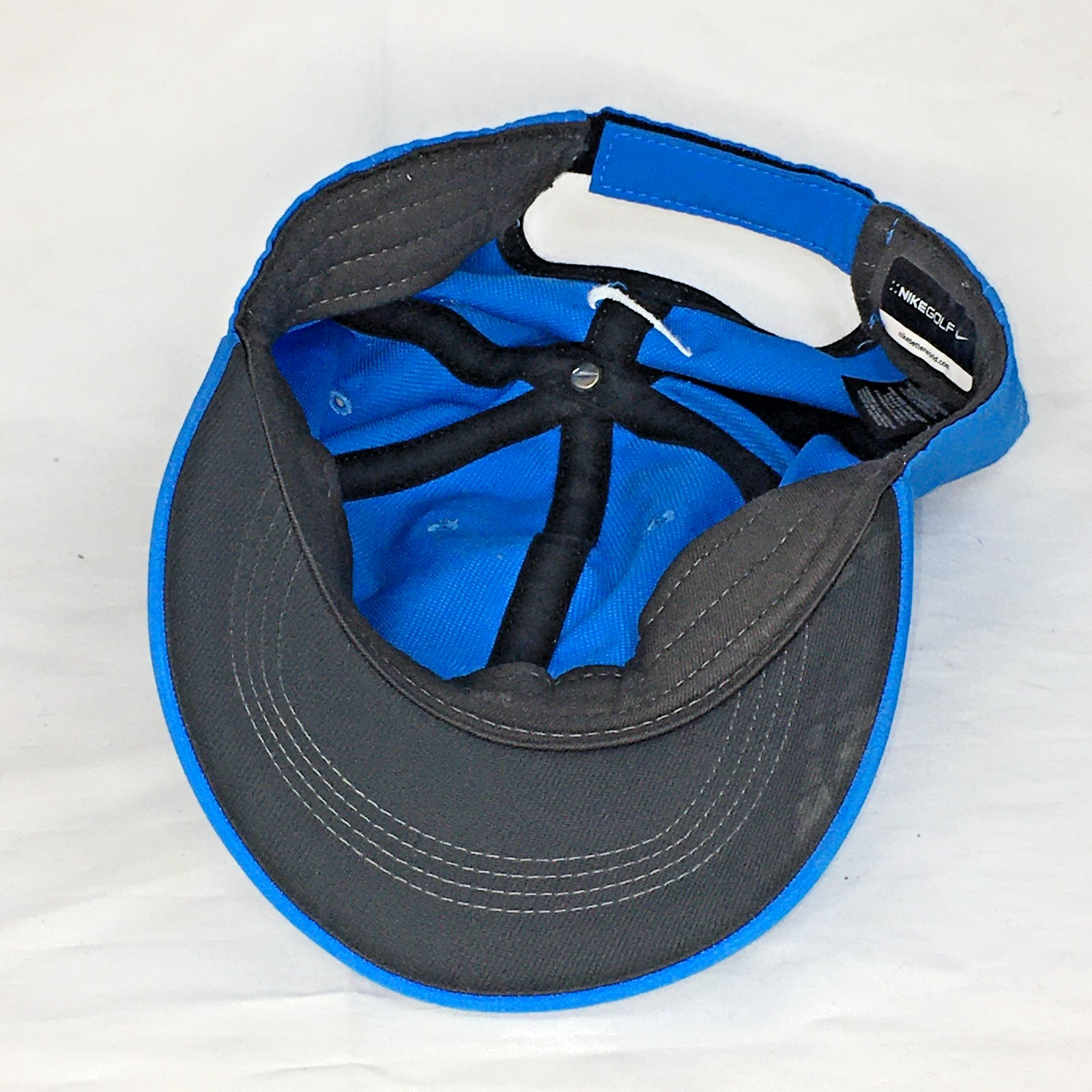 Nike Golf Hat Strapback Adjustable Athletic Hat Blue White Swoosh