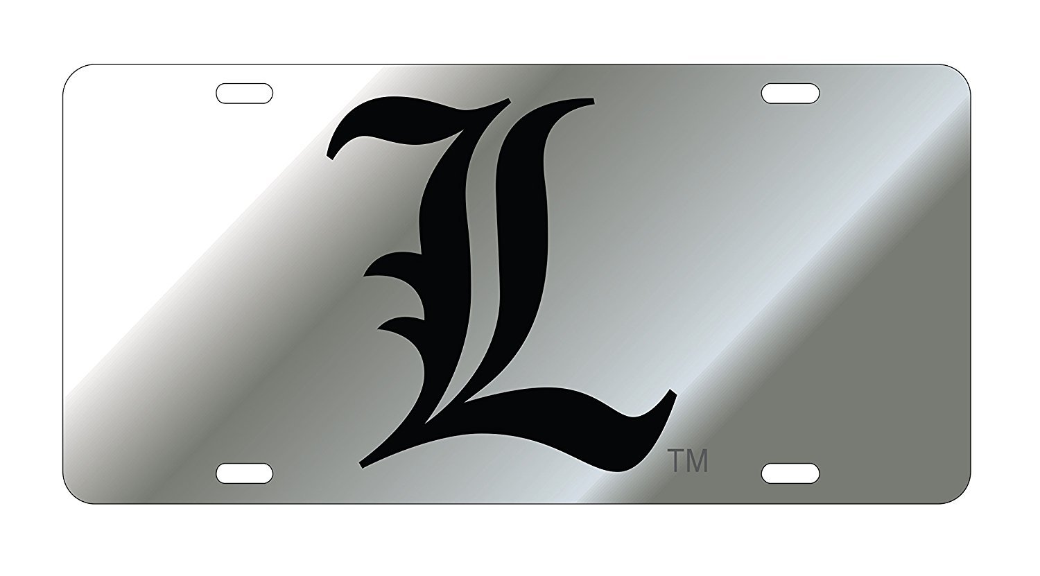 UL UNIVERSITY OF LOUISVILLE Cardinals Silver Mirrored License Plate / Car Tag