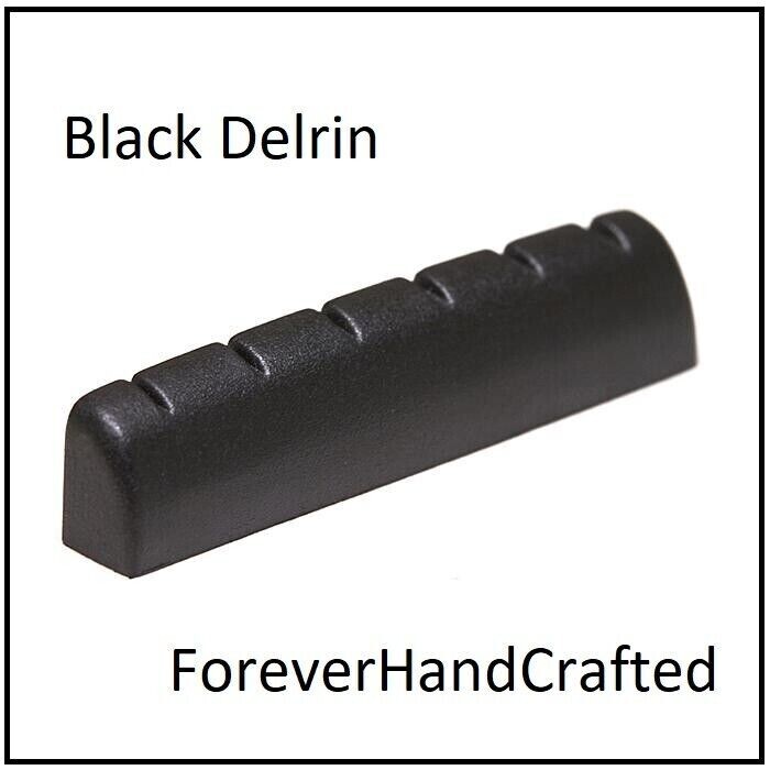 GeetarGizmos BLACK REPLACEMENT Delrin Nut handmade for Guitar - 1 11/16" / 43mm