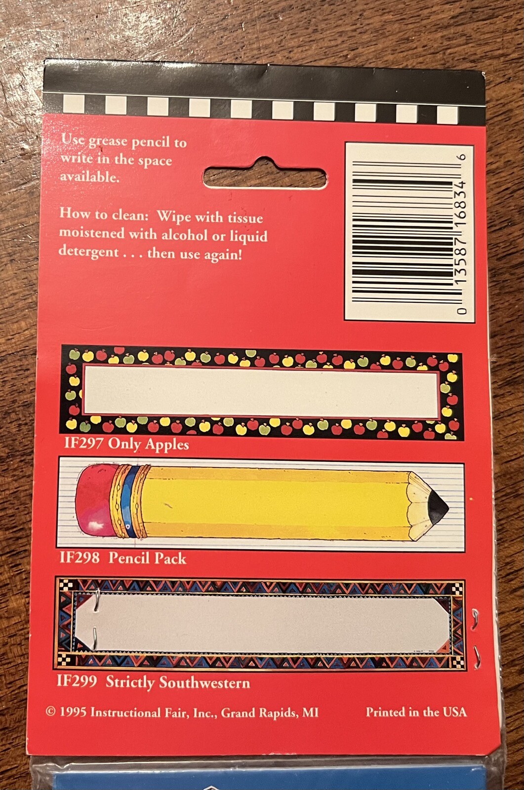 Vintage 1995 Write N Wipe Classroom Headers Multicultural Teaching School IF300