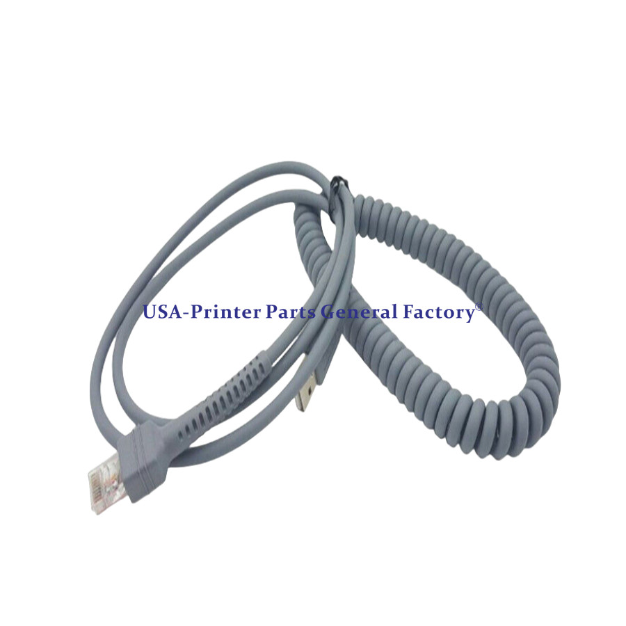 5PC 9FT Coiled USB Cable Fit For Motorola Symbol LS2208 LS4208 CBA-U12-C09ZAR