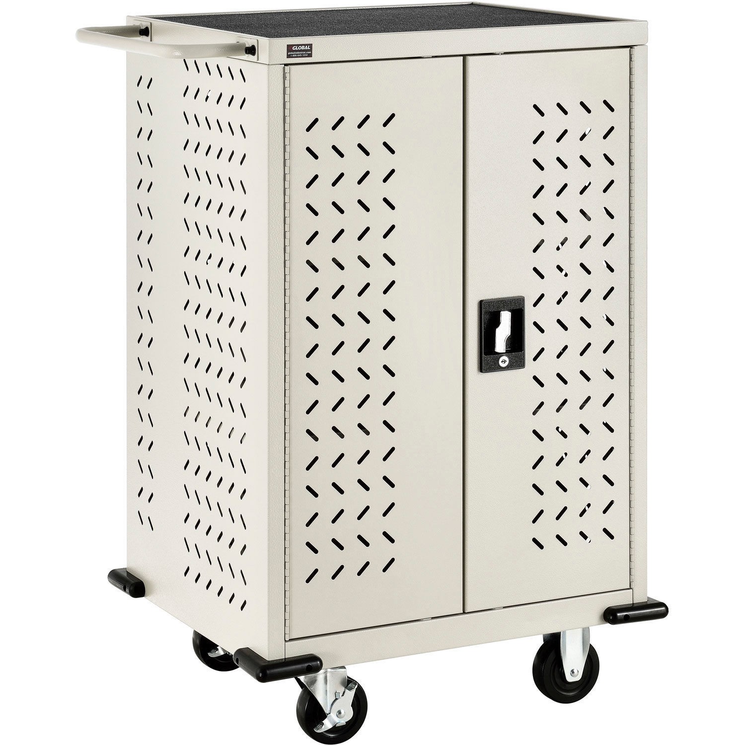 Mobile Storage Charging Cart 36 Tablet Device Capacity Putty Assembled