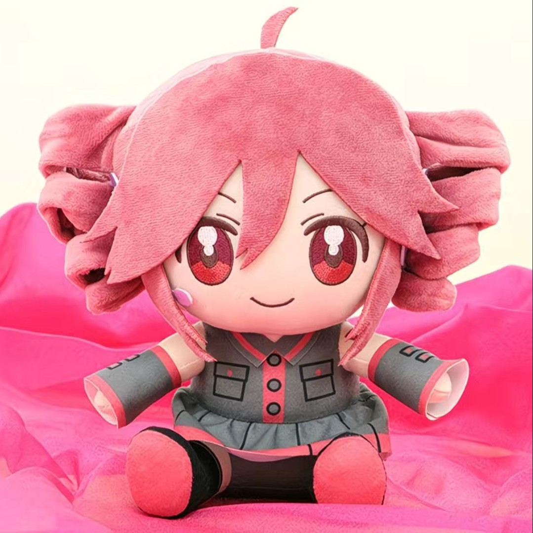 23cm Kasane Teto Plush Toy Soft Stuffed Doll Anime Cosplay Cartoon Kids Gift