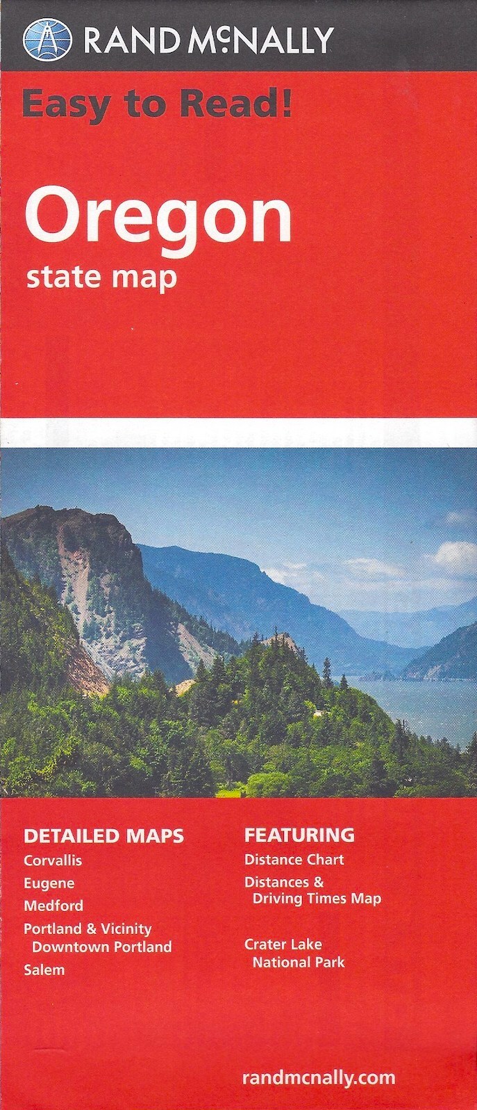 State Road Map of Oregon, Easy To Read!, by Rand McNally