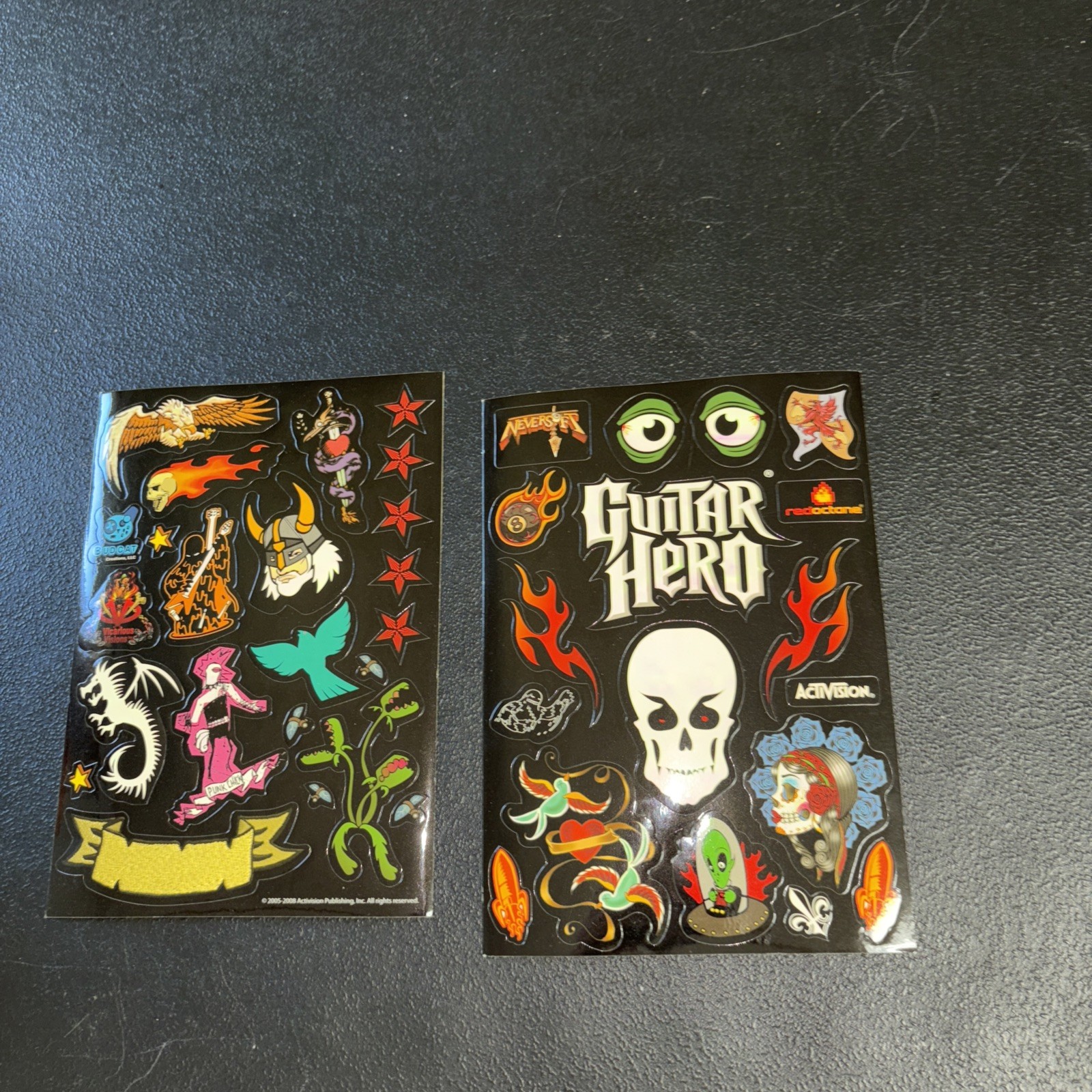 2 Sheets New Guitar Hero Wii Stickers