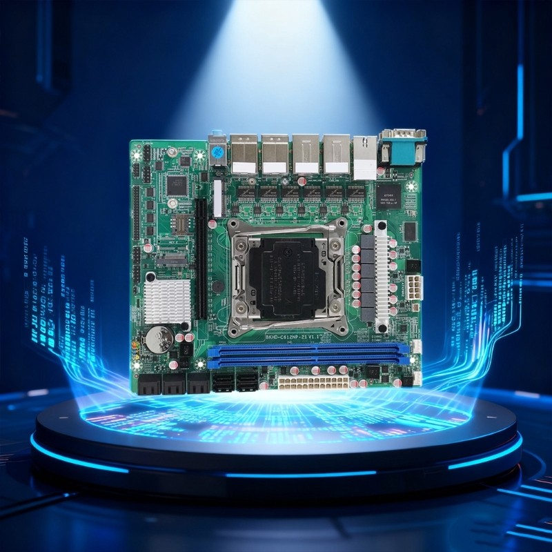 Two DDR4 Industrial Board 10 SATAs RAIDs Support 6x2.5GbE Servers Routers Build