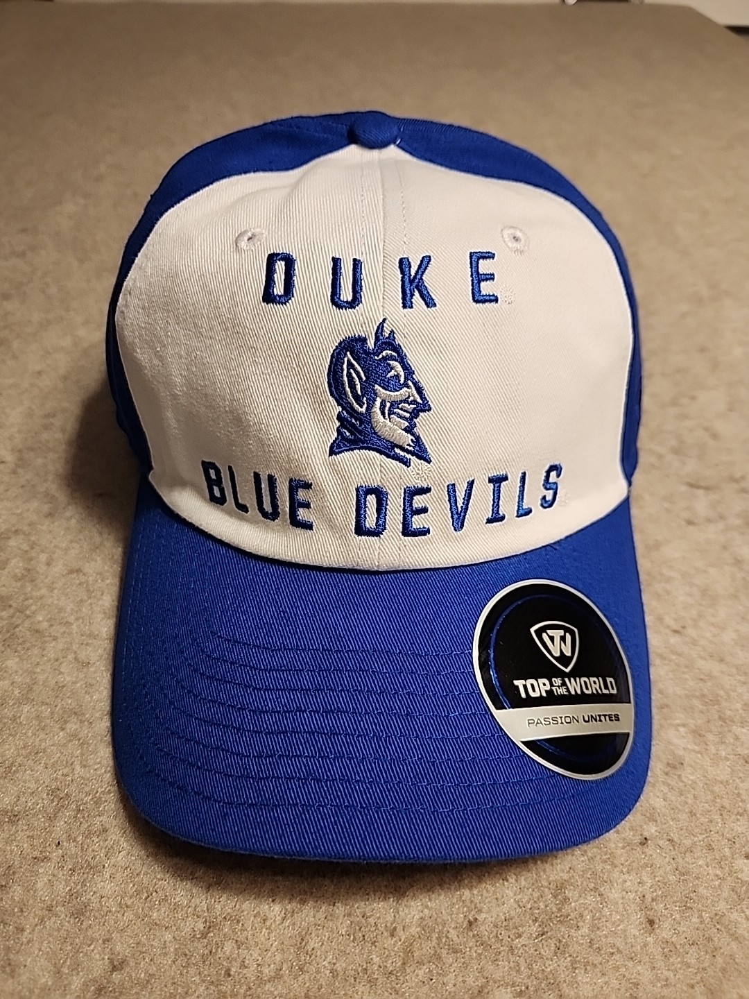 NWT Duke Blue Devils Top Of The World Strapback Heritage Weston adjust hat/cap