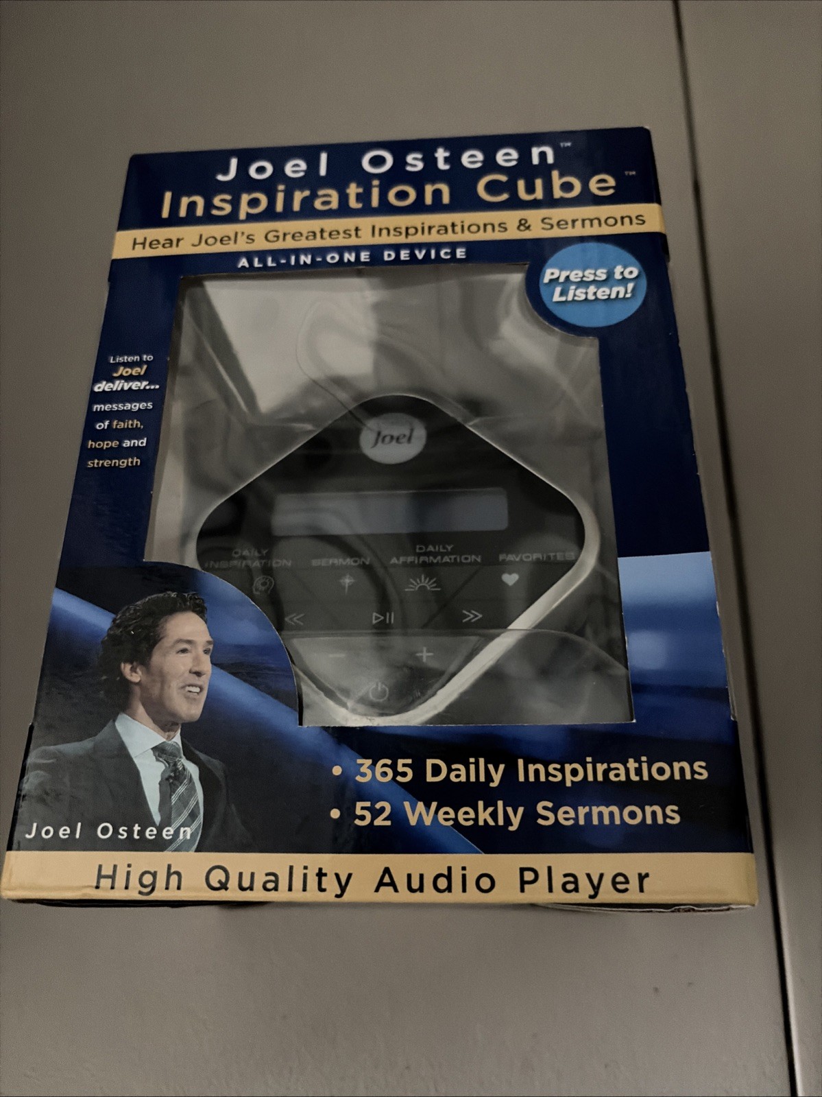 JOEL OSTEEN Inspiration Audio Cube with Sermons and Affirmations NEW