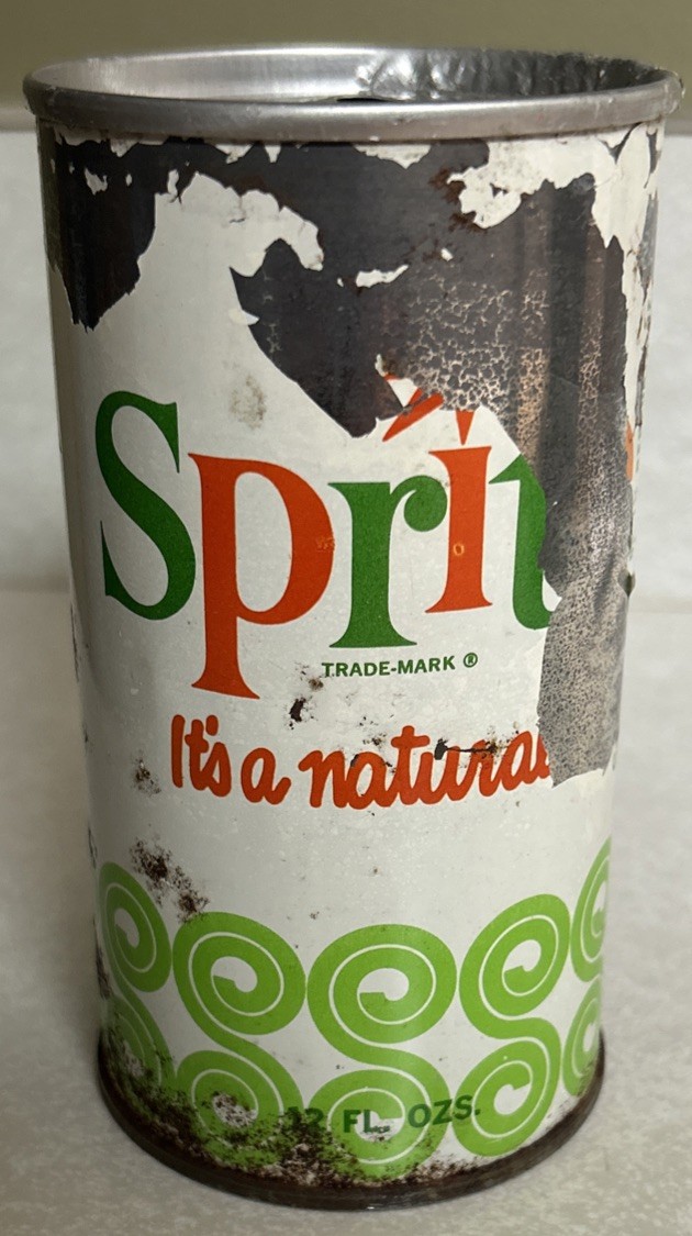 Vintage SPRITE 12oz. Empty Steel Pull Tab Soda Can