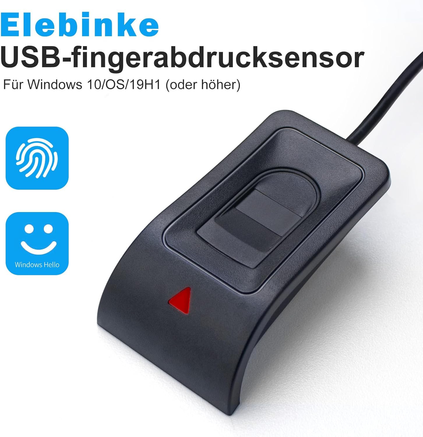 USB Fingerprint Reader Fingerprint for Windows10/11, Windows Hello Automatic Dri