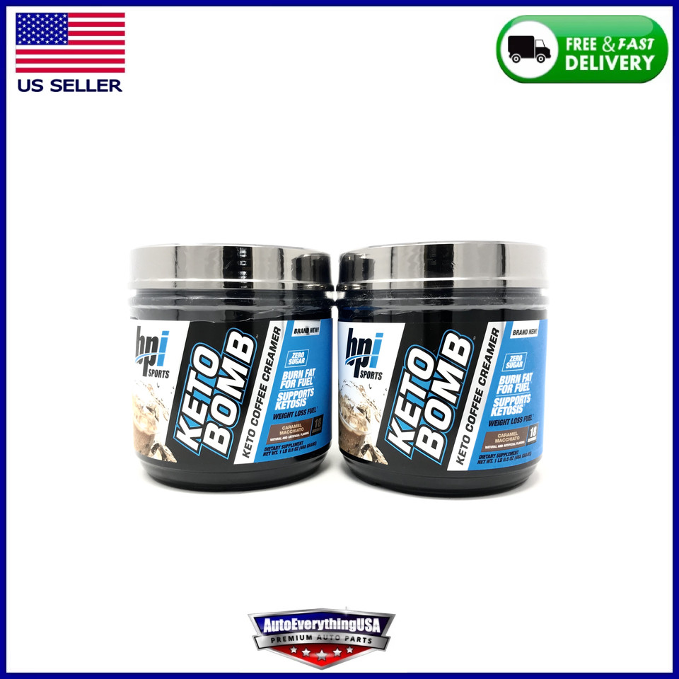BPI Sports Health Keto Bomb Ketogenic Caramel Macchiato, 18 Servings (Pack of 2)