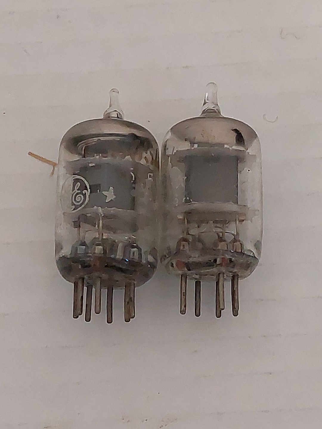 GE 5964 / 12AV7 Vacuum Tube Pair – 5-Star Series – Matched – Tested 94 – Vintage