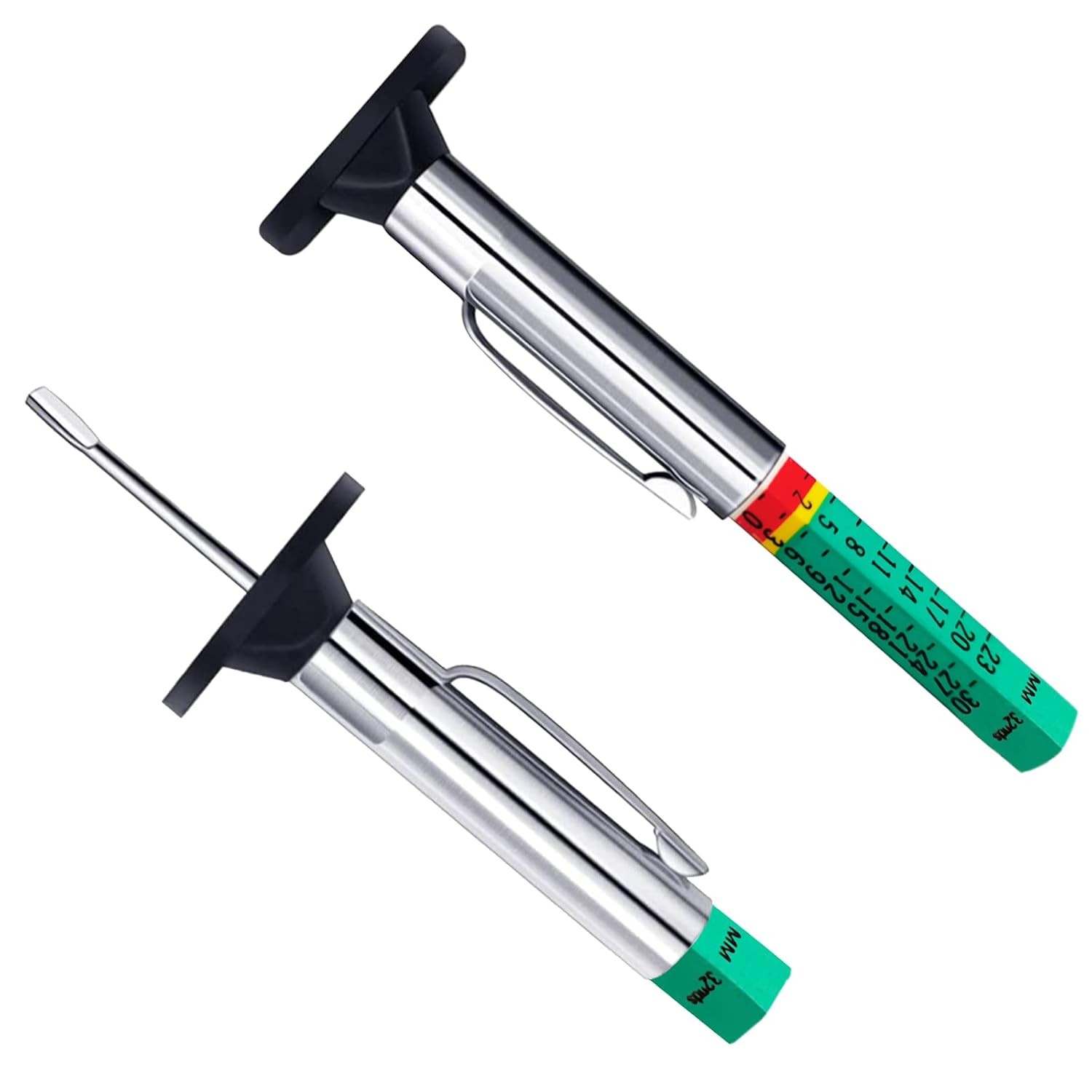 GODESON Tire Tread Depth Gauge,Two-Sided Smart Color Coded Depth...