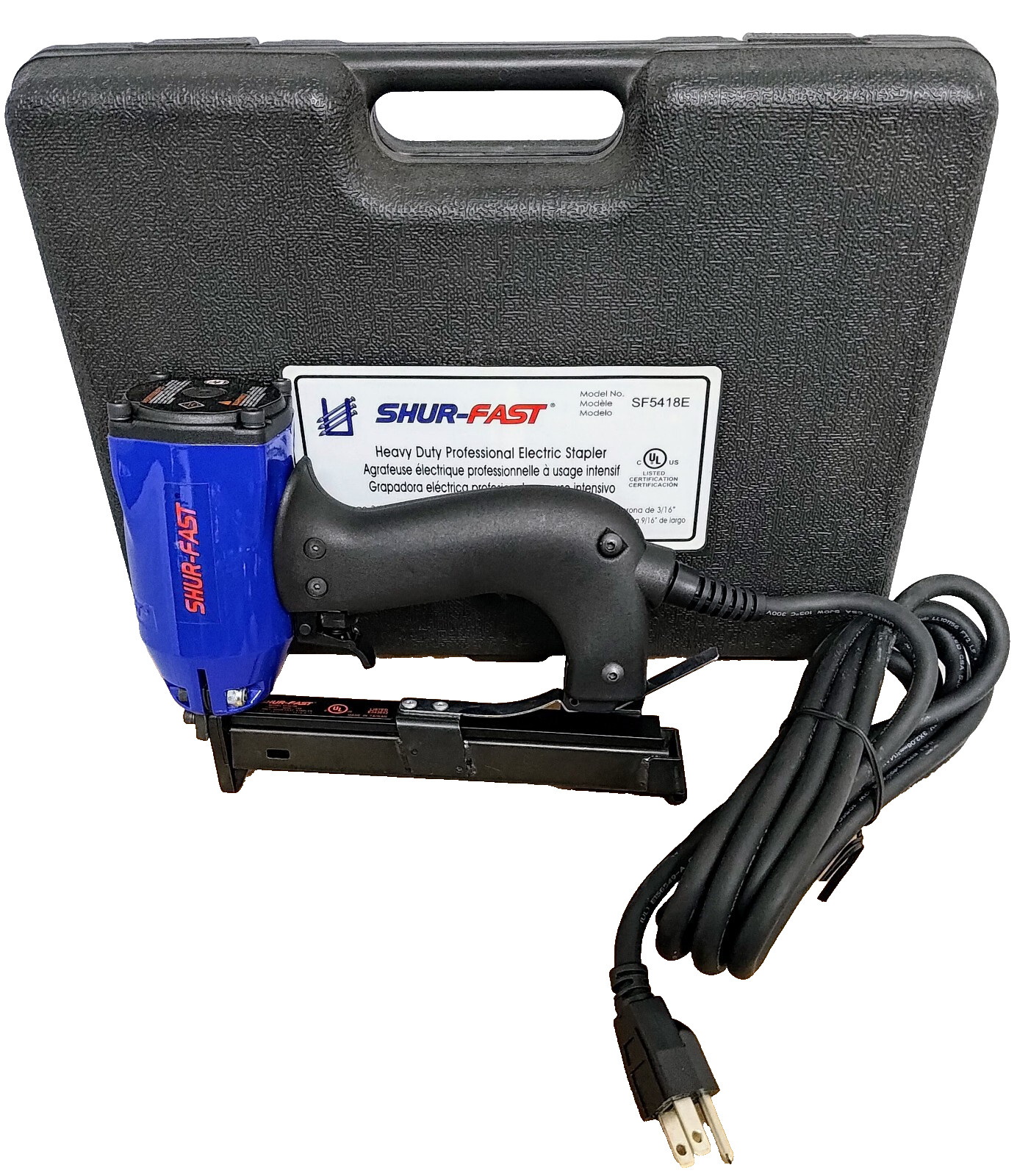 Shur-Fast SF5418E Heavy Duty Professional Electric 20GA Stapler 3/16" Crown