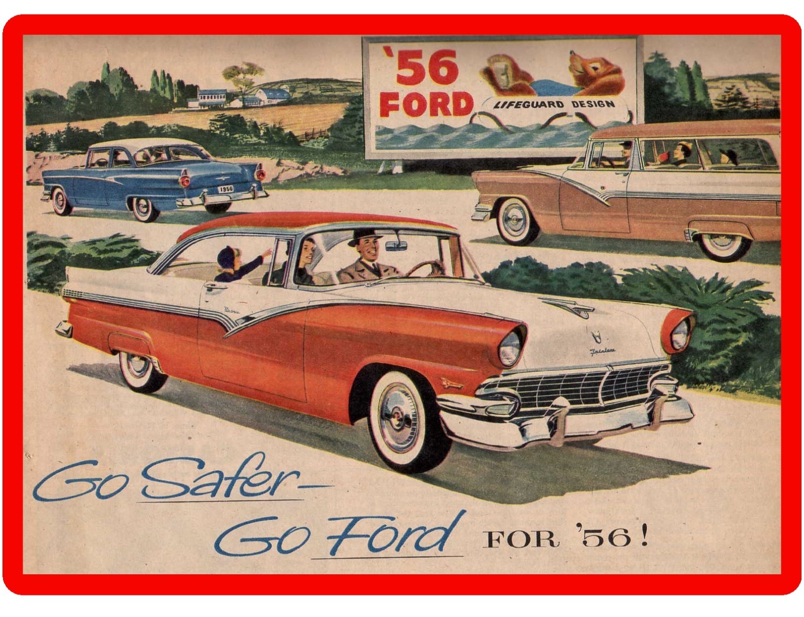 1956 Ford Refrigerator / Tool Box  Magnet