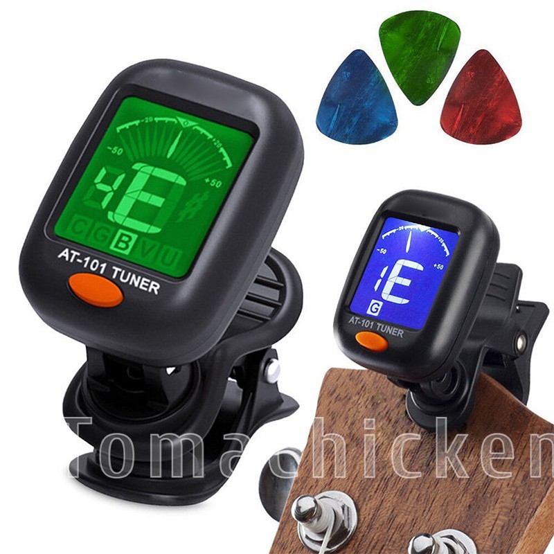 LCD Clip On Chromatic Acoustic Electric Guitar Bass Ukulele Banjo Violin Tuner