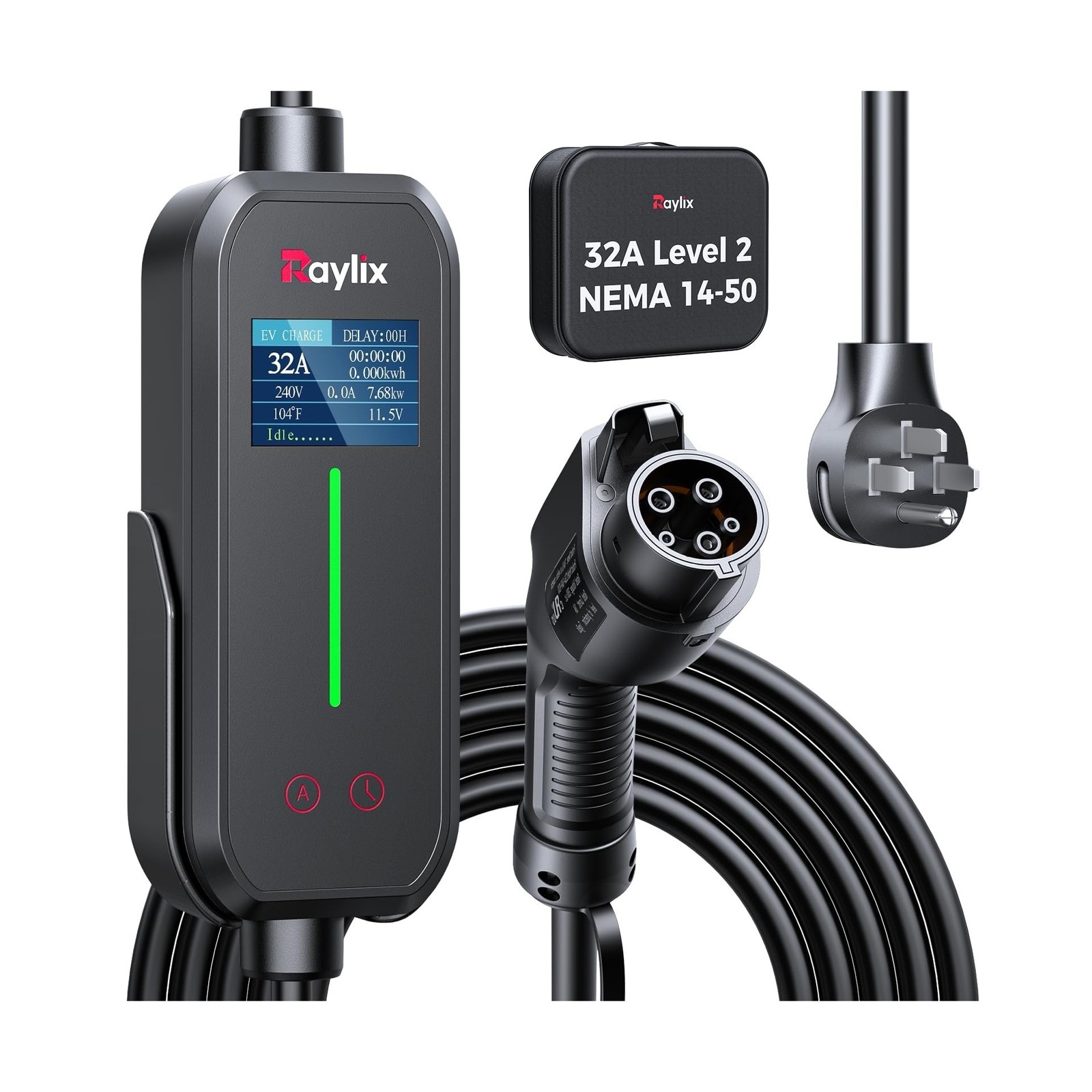 Raylix 32A 2 EV ,  240V 7.68kW Mobile Electric Car with 2...