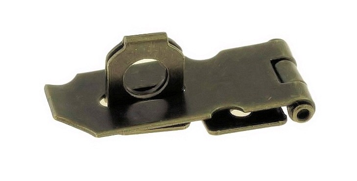 (5 Pack) Antique Brass Hasp Set 1-1/2 inch x 3/4 inch DL-C753-1-AB