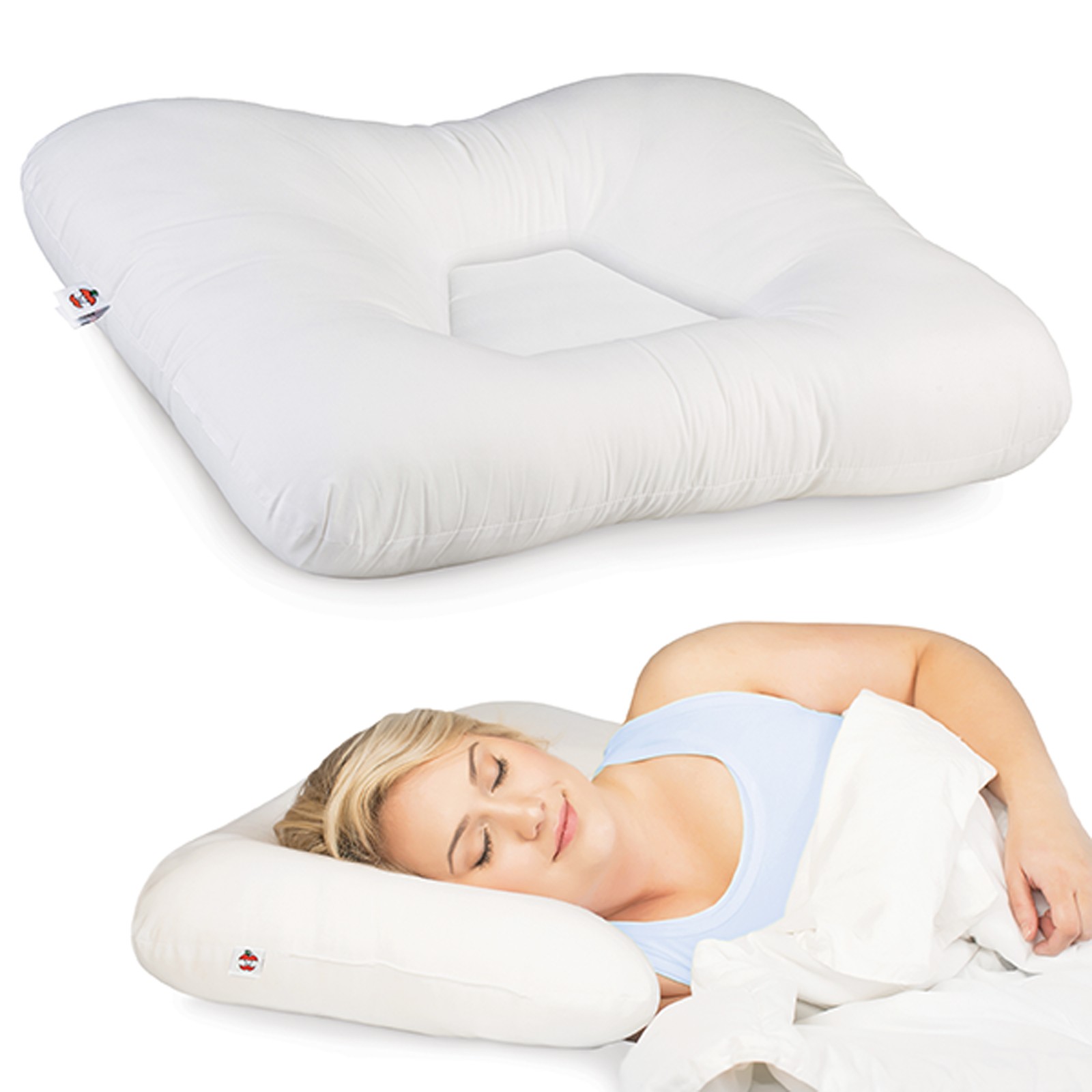 Core Products Tri-Core Natural Cervical  Pillow w/ Premium Organic Cotton Shell