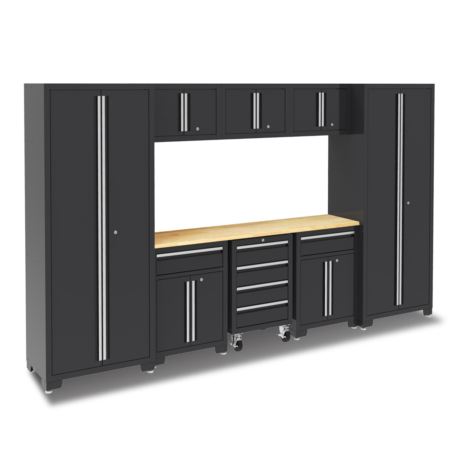 Garage Storage Cabinet System 9-Pcs Workshop Set Cabinets and Storage System