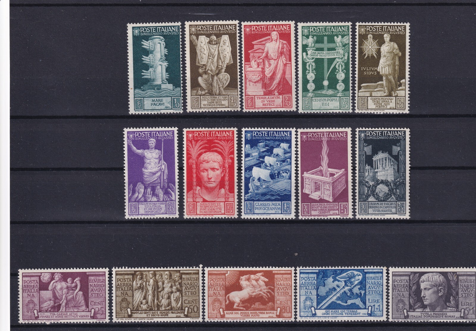 1937 Italy 2000th Anniversary of the Birth of Emperor Augustus Full set Mint