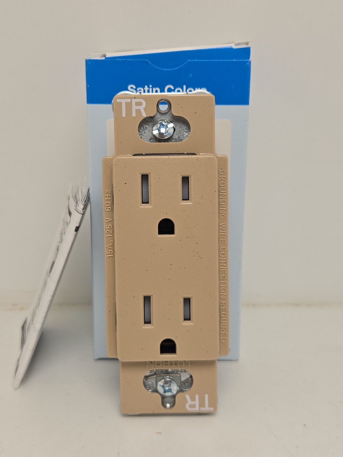 LUTRON SCRS-15-TR-MS 15A Tamper Resistant Mocha Stone Receptacle