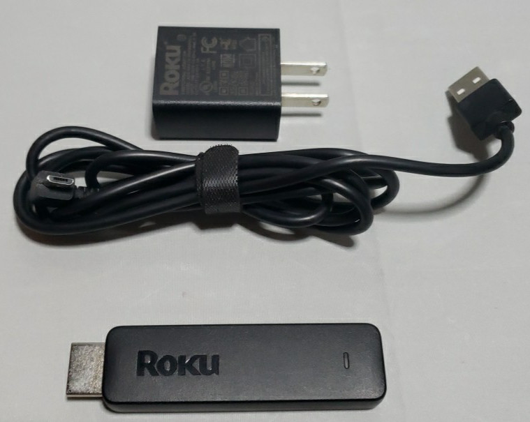 Roku 3800x streaming stick with Power Cable Tested No Remote