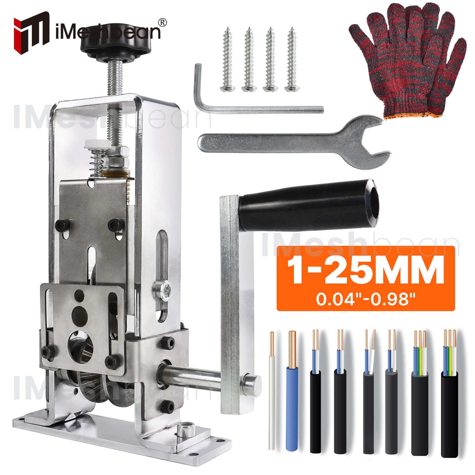 Electric & Manual Wire Stripping Machine Cable Cutter Copper Peeling Stripper US