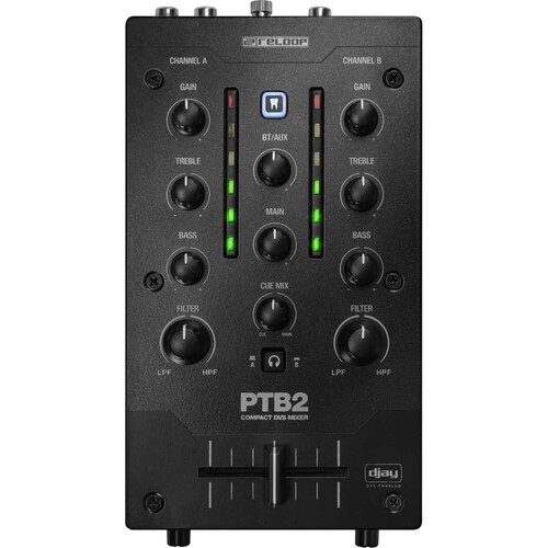 Reloop PTB-2 Portable 2+1-Channel DJ Mixer with DVS and Bluetooth Interface
