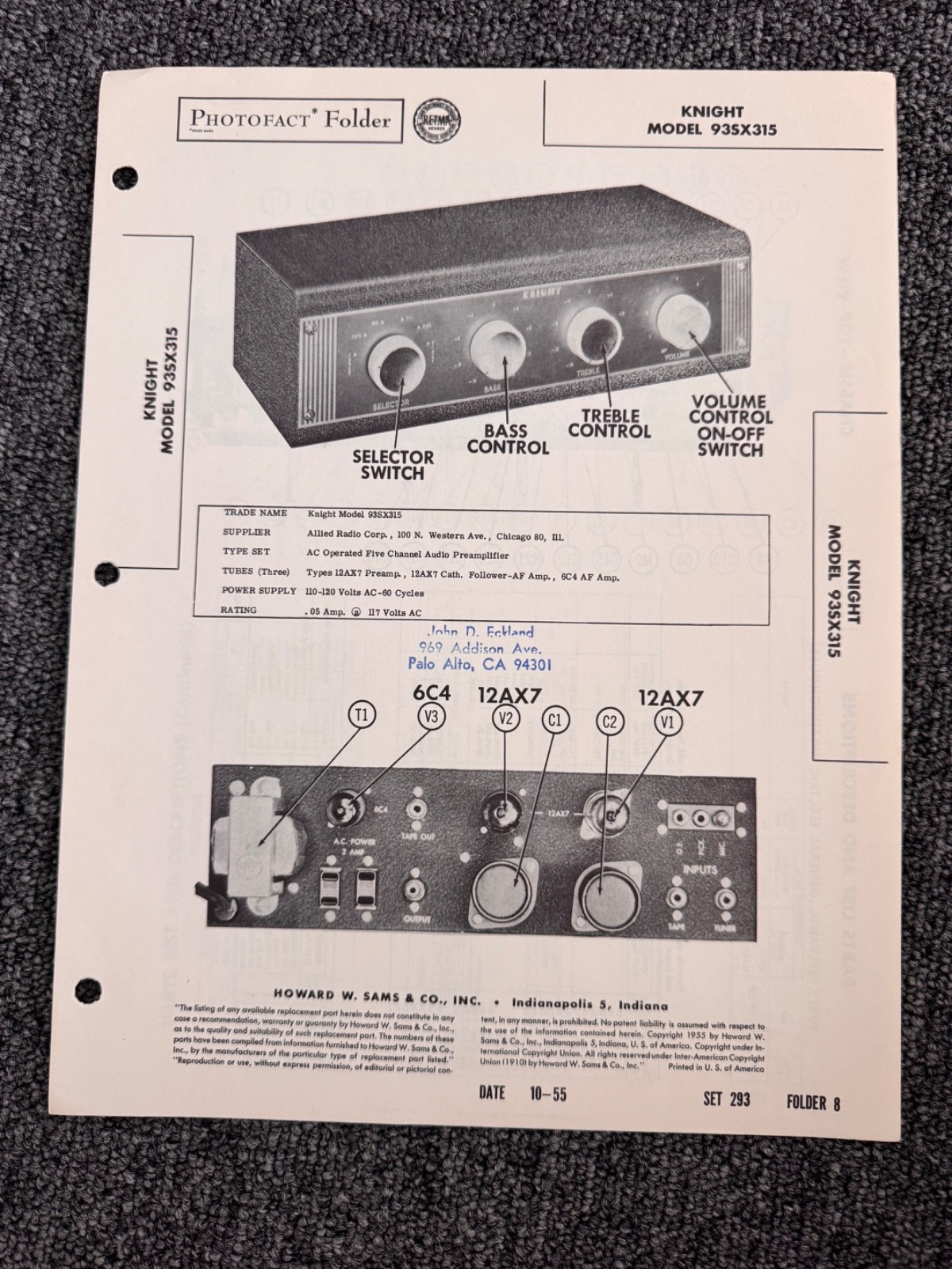 KNIGHT VARIOUS MODELS INFO AND SCHEMATICS