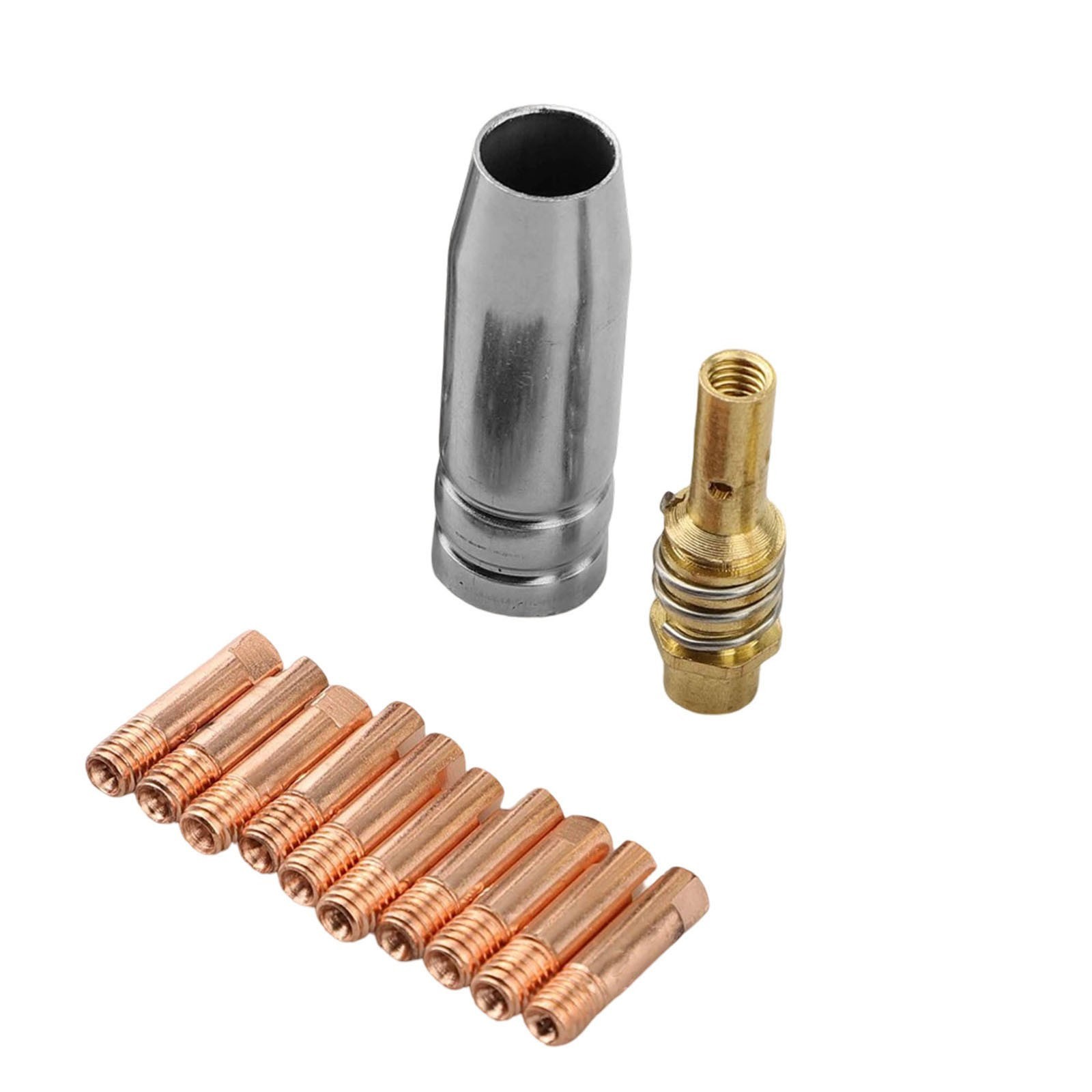 For MIG Welding Tips Kit 12PCS for MAG Torch with Gas Nozzle and Diffuser