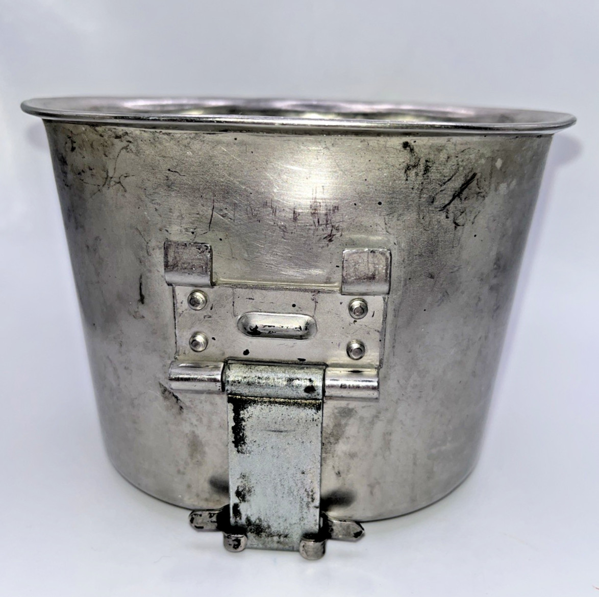 US Military Vietnam Era Canteen Cup Rogers Akron Ohio 1965 Metal Silver Vtg