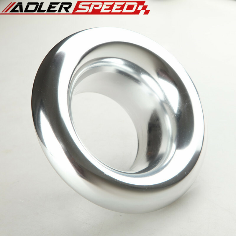 5" Inch Silver Velocity Stack Short Ram/ Cold Air Intake Turbo Horn Adapter US