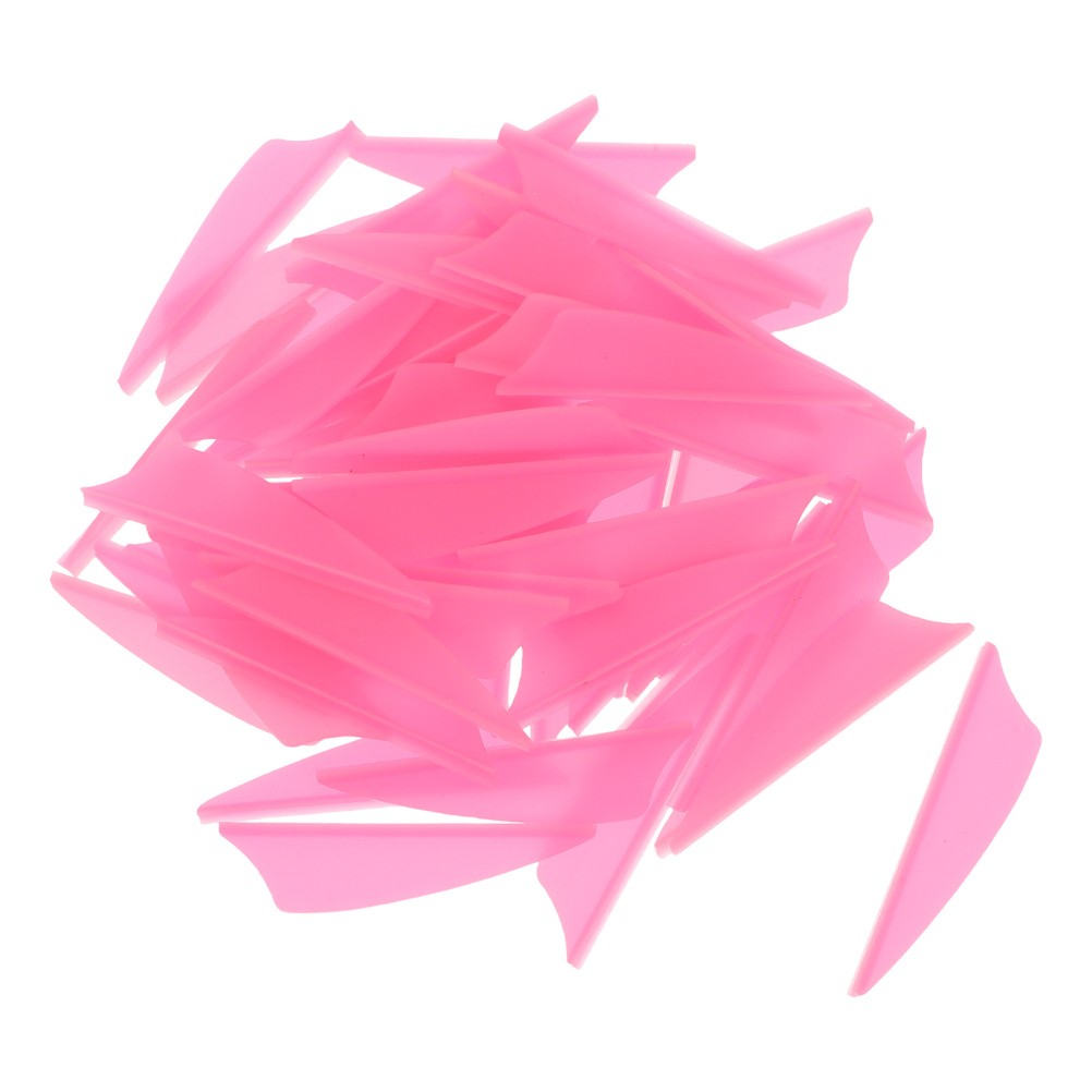 60 Pcs Shield Shape Plastic Arrow Fletching Vanes For Archery Practice