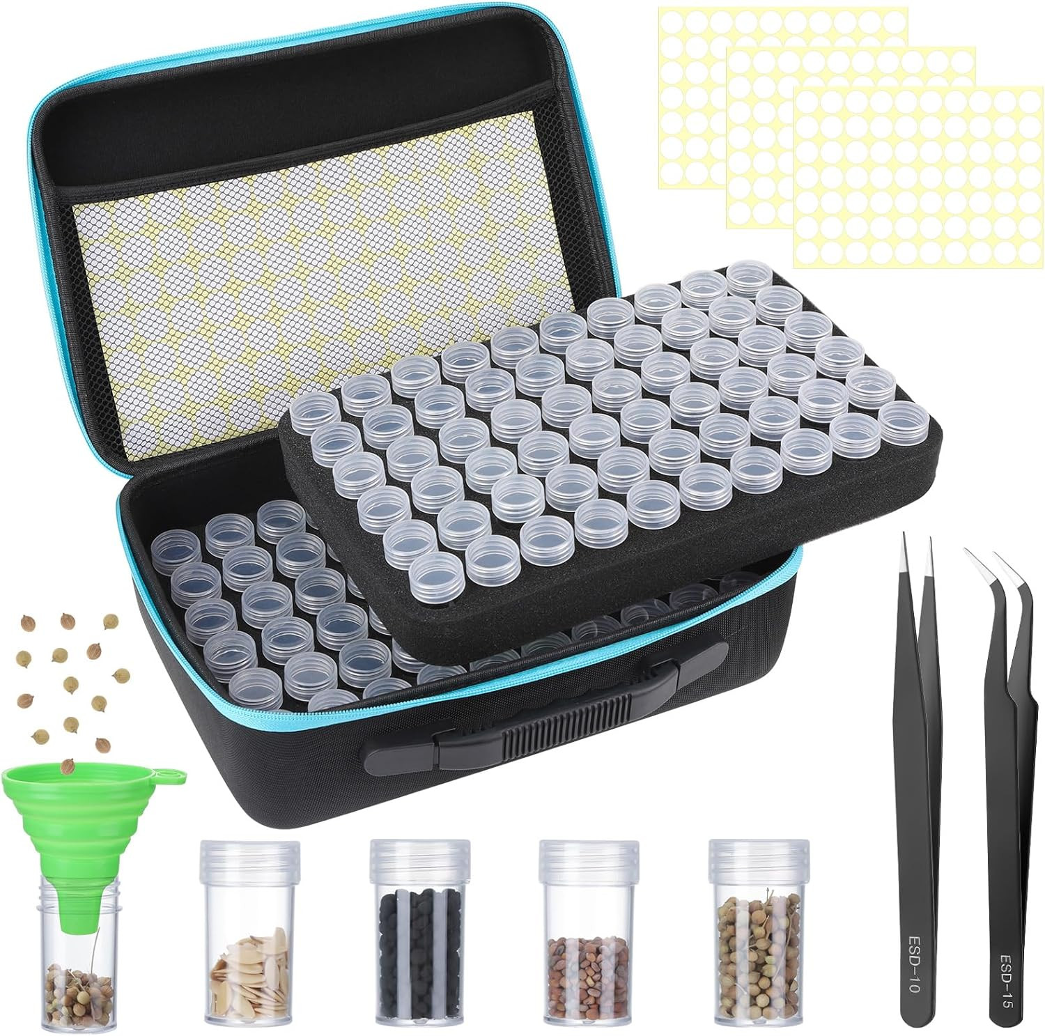 120 Slots Seed Storage Organizer Sturdy Seed Organizer Storage Box Plastic Stora