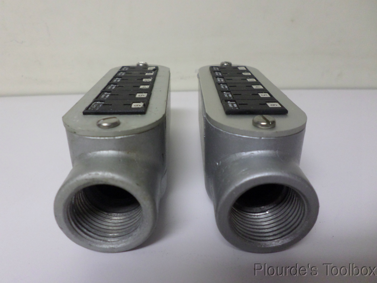 (2) Used Red Dot 3/4" Threaded Type E Dead-End Conduit Body for J Thermocouples