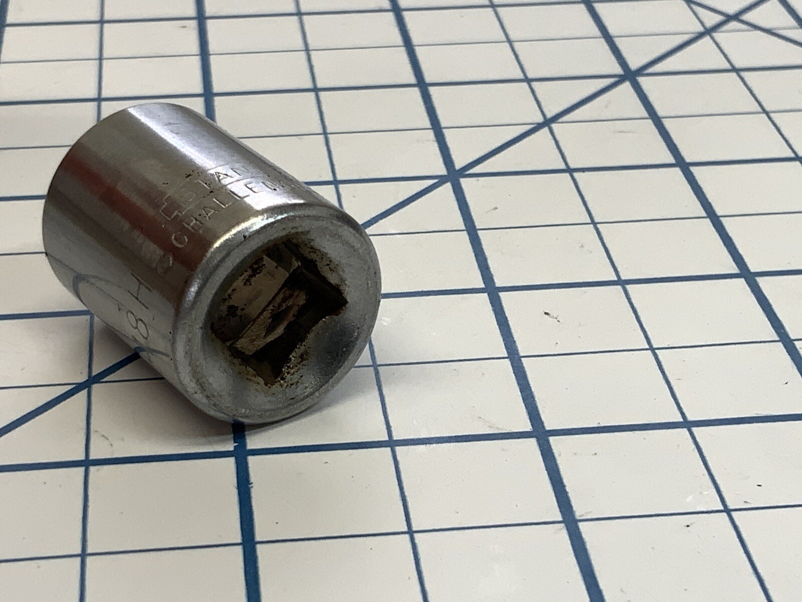 STANLEY Challenger 3/8 drive 6pt Socket, model 1218H, size 9/16in., USA