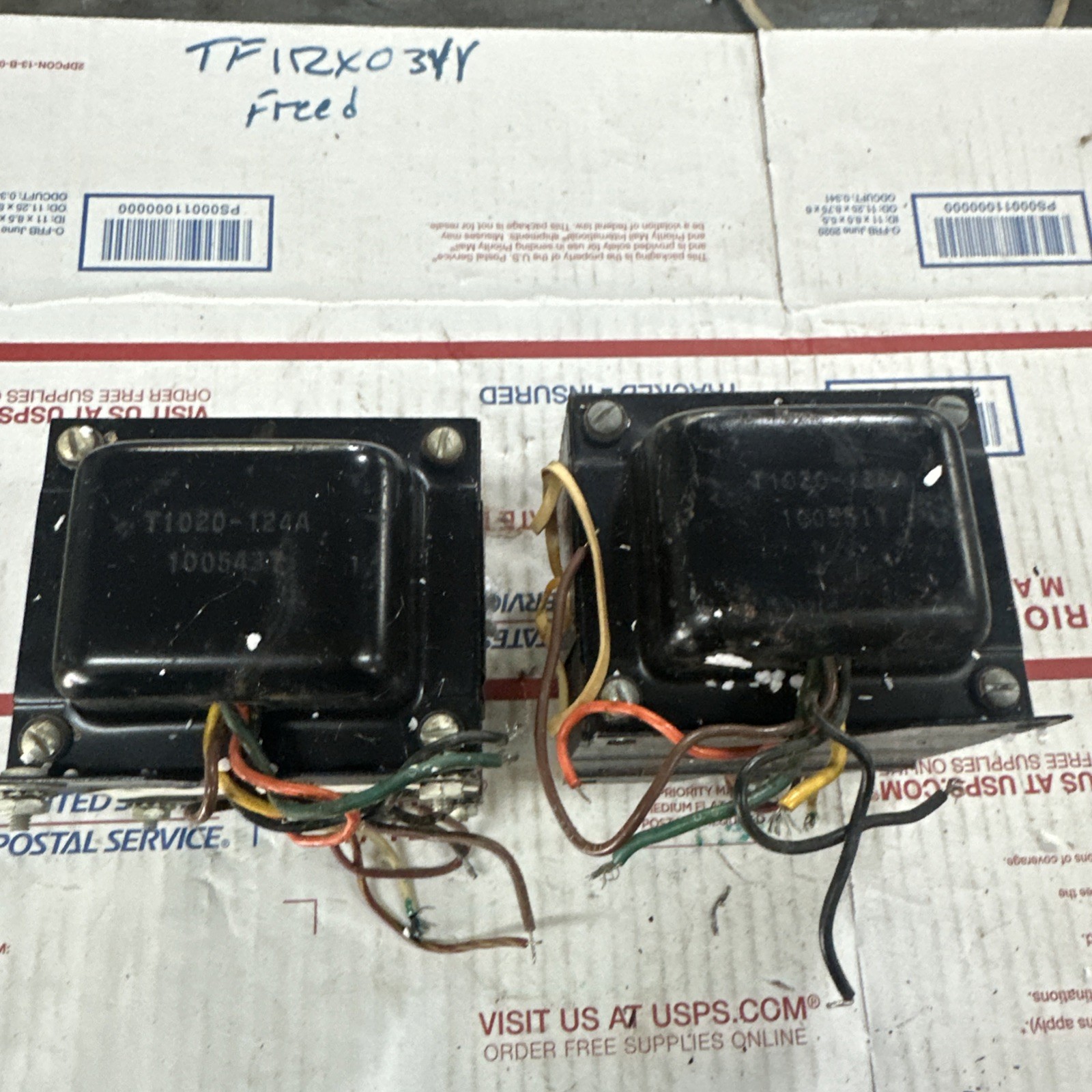 A Pair Of Fisher Power Transformer Part Number T1 020–124a