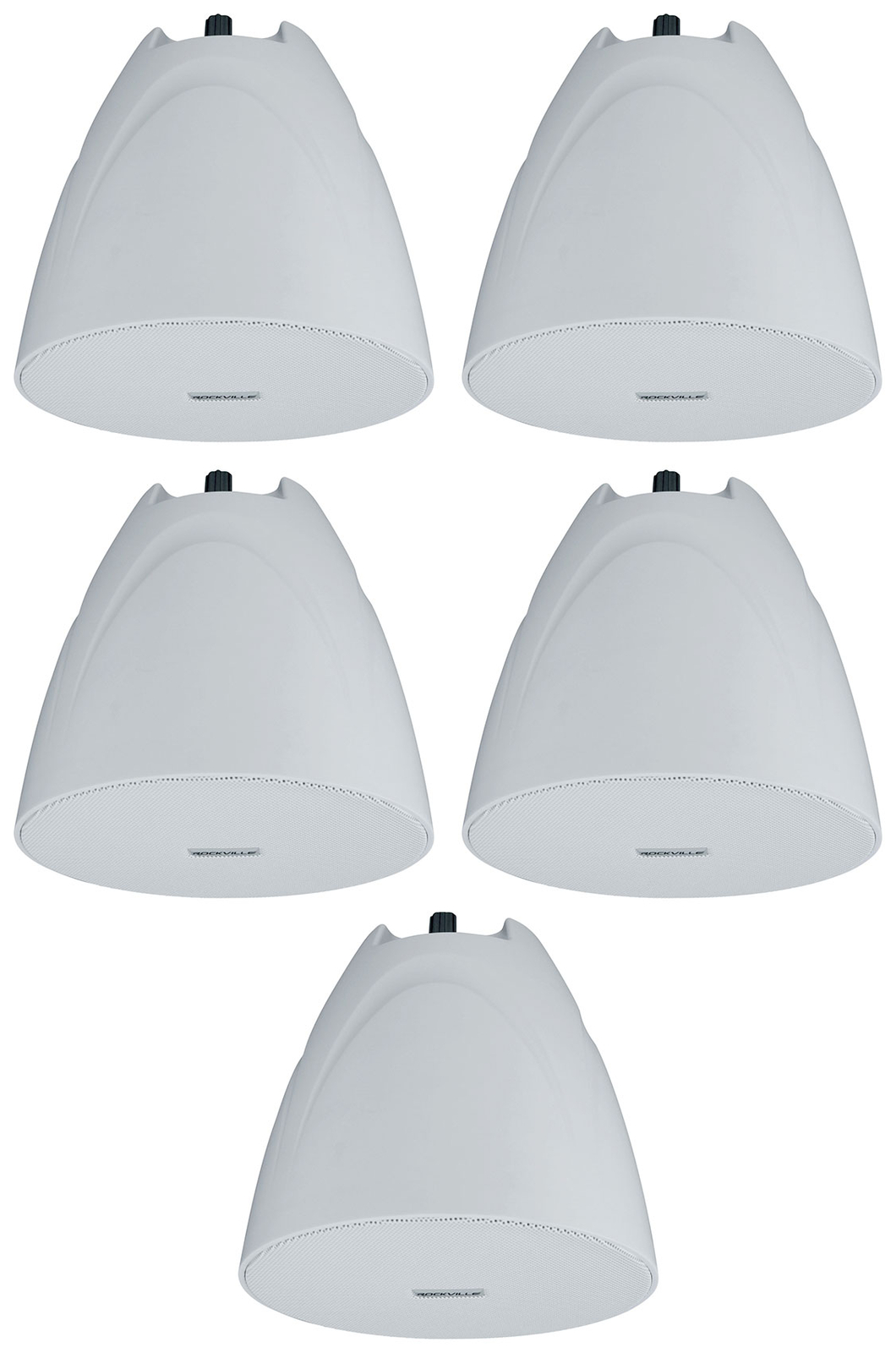5 Rockville PEN-525T White 5.25" 70V Hanging Pendant Speakers For Restaurant/Bar