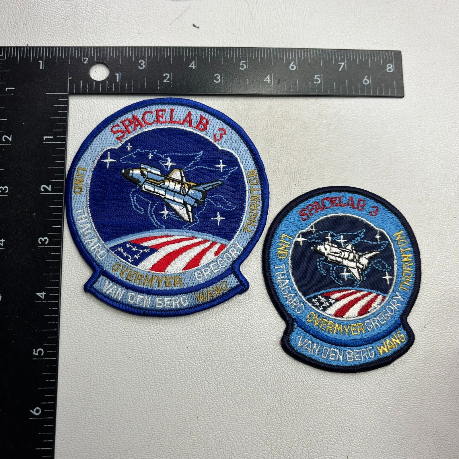 2 Patches Lot NASA SPACELAB 3 Patch Lot (2 Versions) 55KD