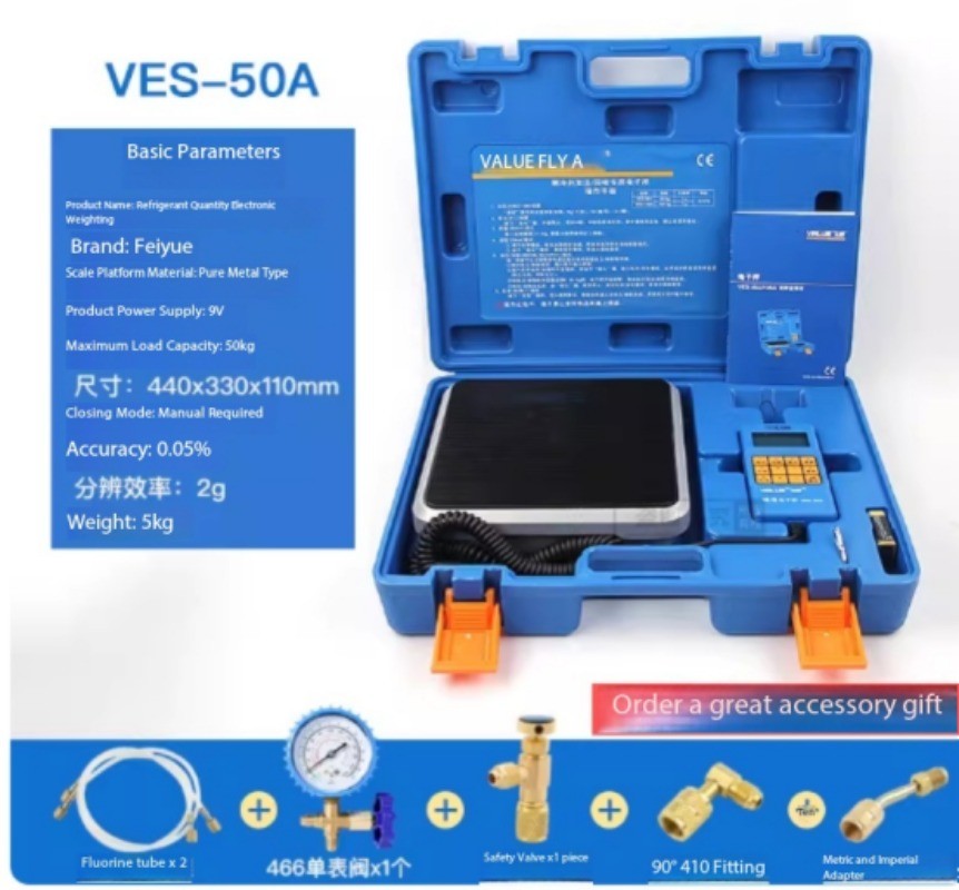 VES-50A/50B/100A/100B Refrigerant Electronic Scale for Refrigerant Gas Charging