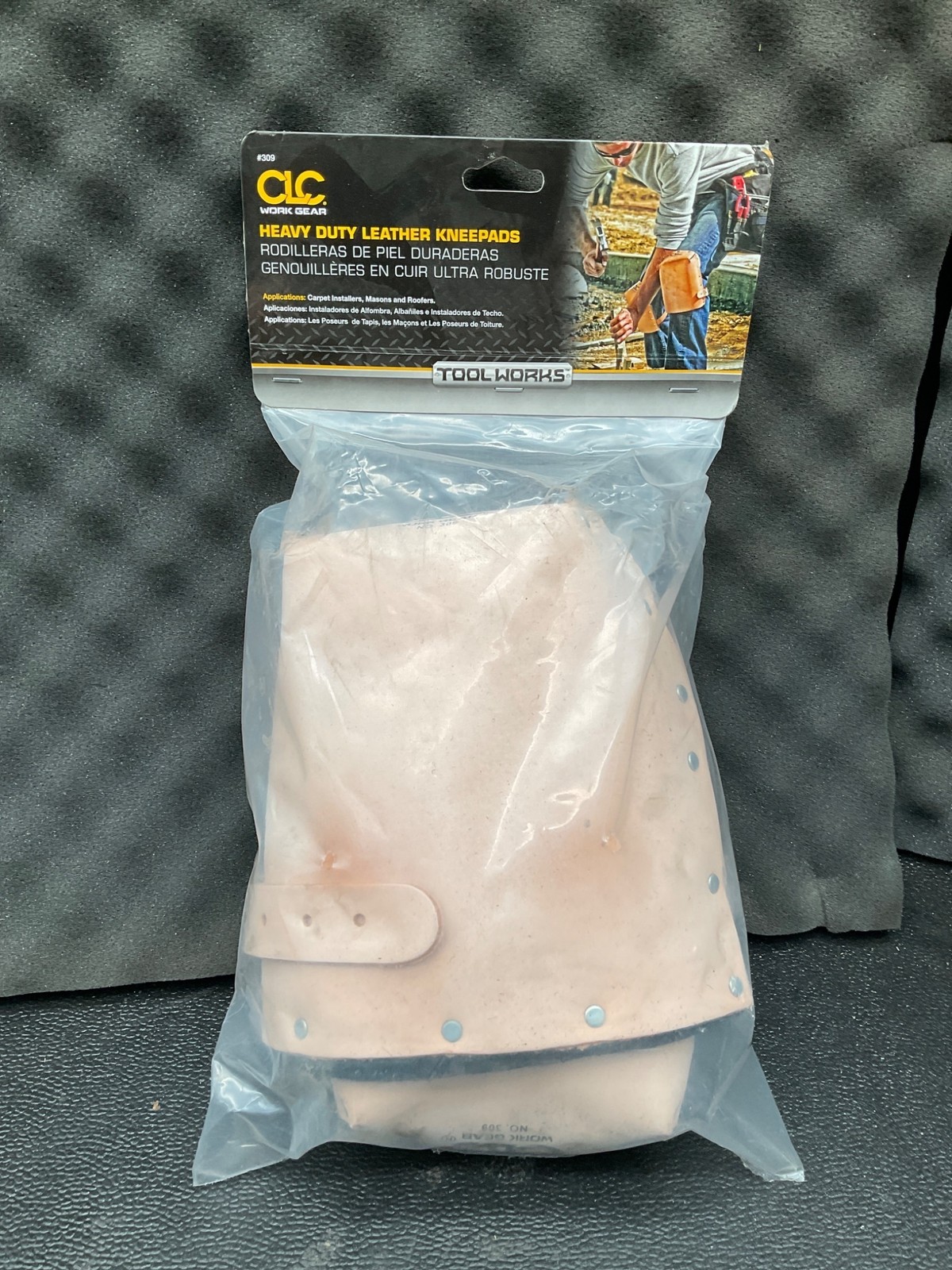 CLC 309 Heavy Duty Leather Kneepads Adjustable Buckle Strap NEW