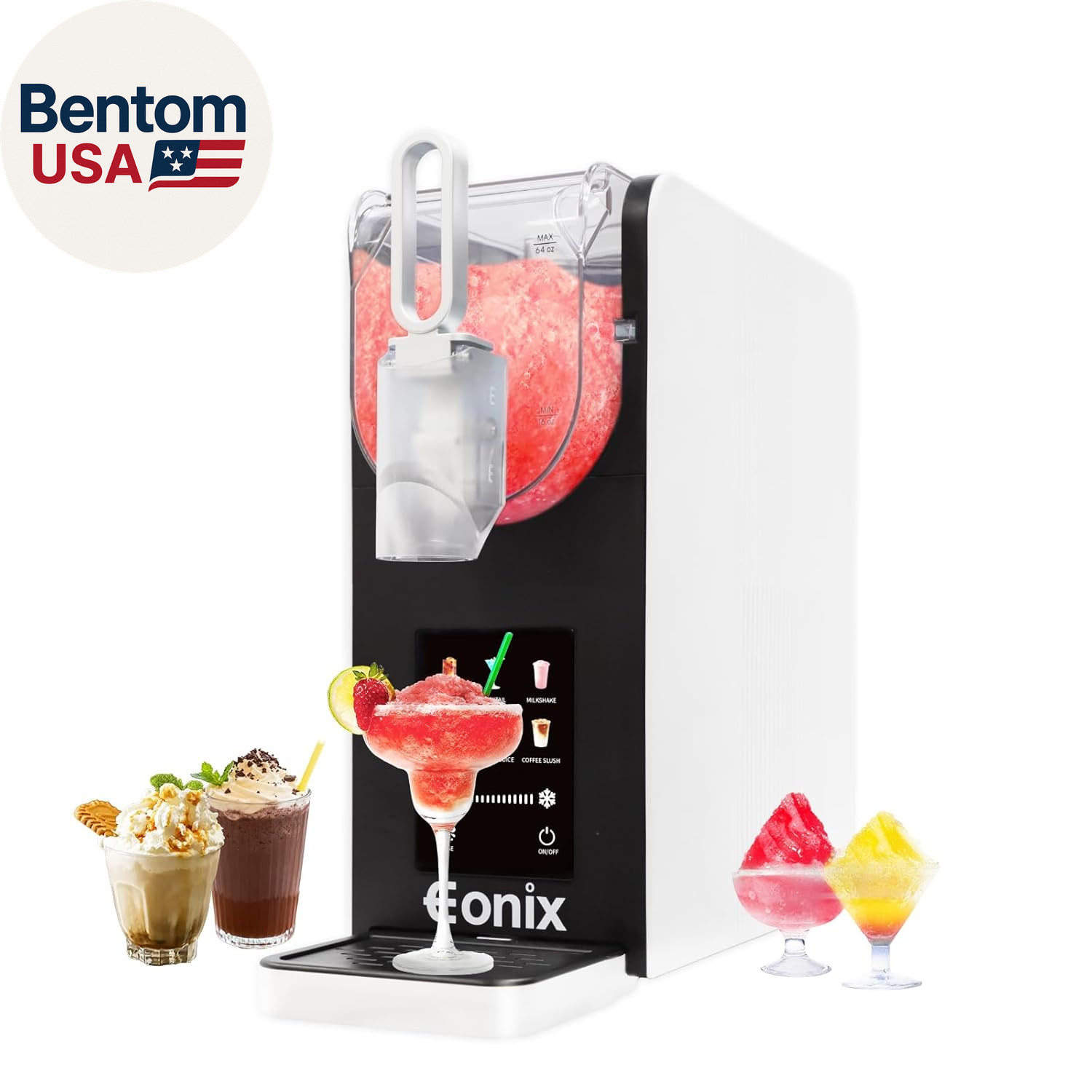 Slushie Machine No Ice Needed,64Oz Slushy Machine for Home with Auto-Clean Funct