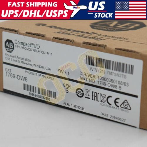 1 PCS New Allen Bradley 1769-OW8 /B CompactLogix Relay Output Module 1769OW8